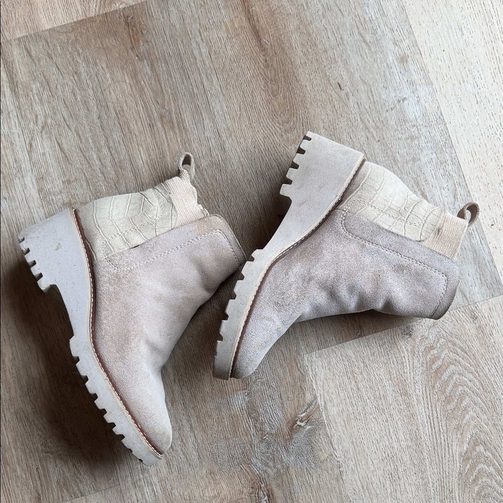 Dolce Vita Tan Suede Ankle Boots